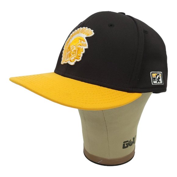 Spartan Logo Fitted Cap Adult Size L Trucker Baseball Hat The Game Pro A-Flex - Picture 2 of 12